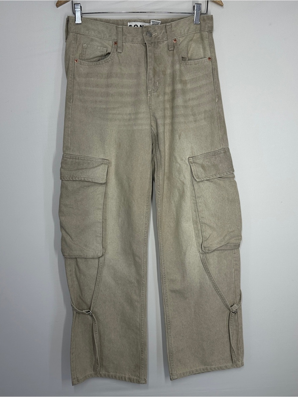 Cargo Straight Leg Pants in Olive Tan